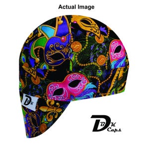 Black Madigras Welding Cap