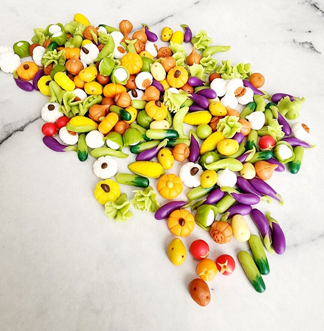 10pc Miniature Dollhouse Vegetables Fresh Produce Food Cucumbers Onions