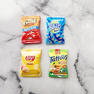 Miniature Dollhouse Snack Food Chips 4pcs