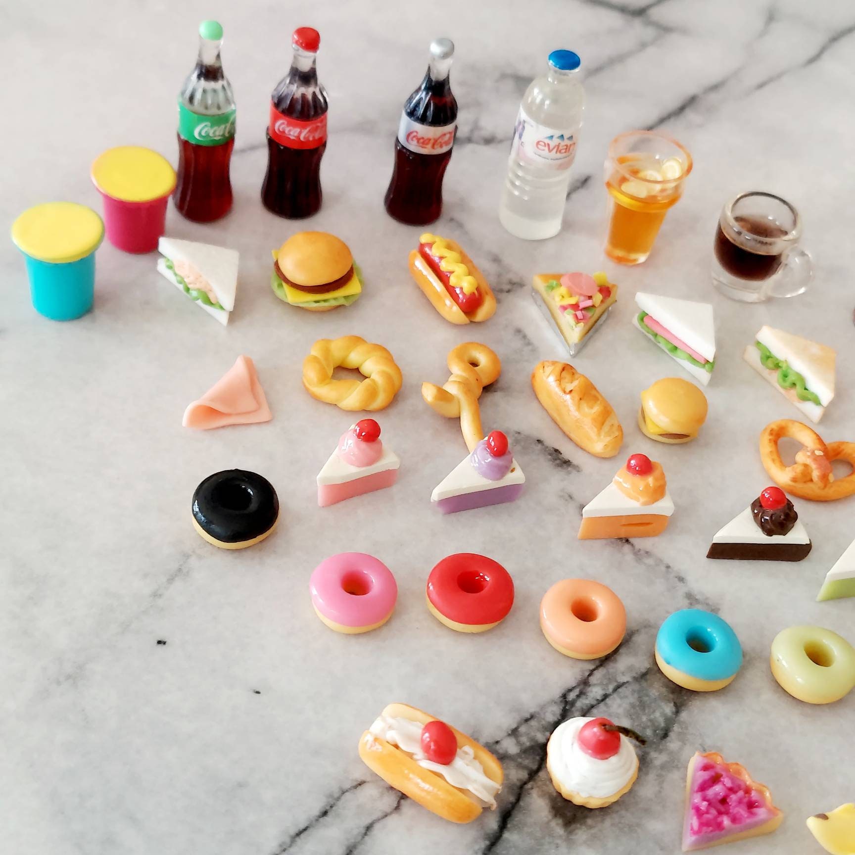 10pc Miniature Food and Drinks - Etsy
