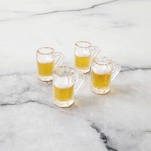 Dollhouse Drinks Miniature Beer Mugs Set of 4
