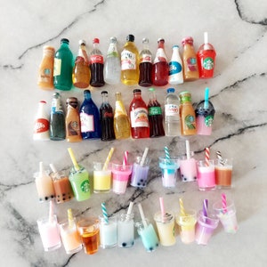 8pc Variety Mix Miniature Dollhouse Drinks