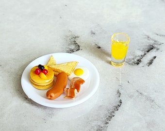 Miniature Dollhouse Breakfast Food Orange Juice Lot