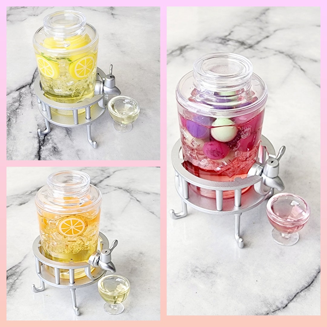 Miniature Dollhouse Juice Dispenser Set Etsy