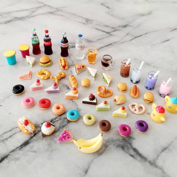 10pc Miniature Food and Drinks