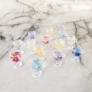 Miniature Wine Glasses Mixed Fruit Drinks