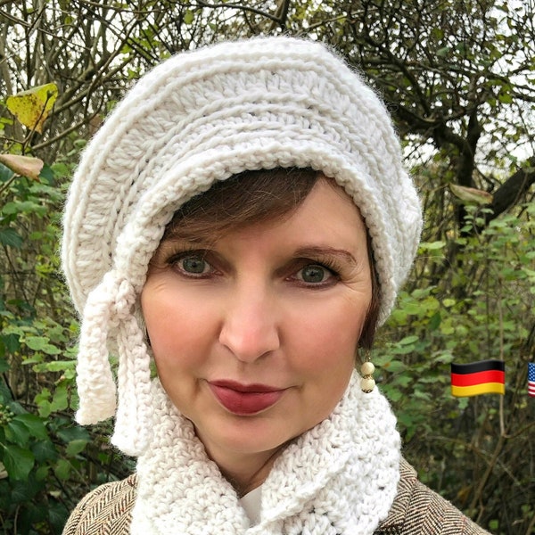 Häkelanleitung Tam O Shanter LADY MARY alle Größen 1920 1930 1940 1950 Baskenmütze