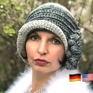 Crochet Cloche Hat Pattern BABYLON BERLIN de Luxe 1910 1920s 1930s 1940s extraordinary hat  bowler hat classy