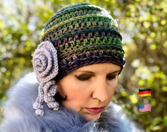 crochet hat pattern JOAN CRAWFORD crochet cloche pattern vintage crochet 1920s boho