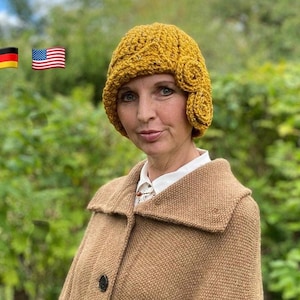 Crochet Pattern Cloche Hat MARIGOLD 1920s 1930s 1940s vintage hat one size