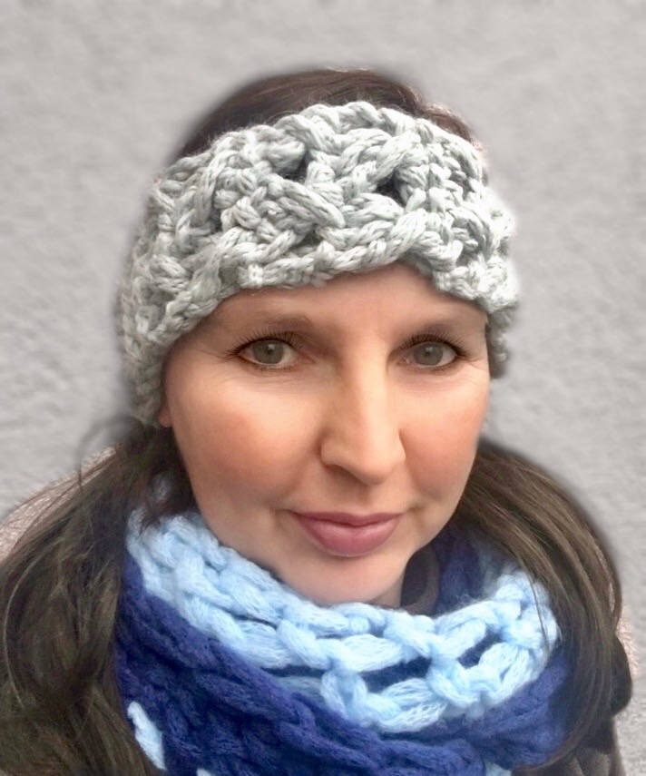 Crochet pattern headband CRAZY CHAIN cable stitch chunky yarn Etsy