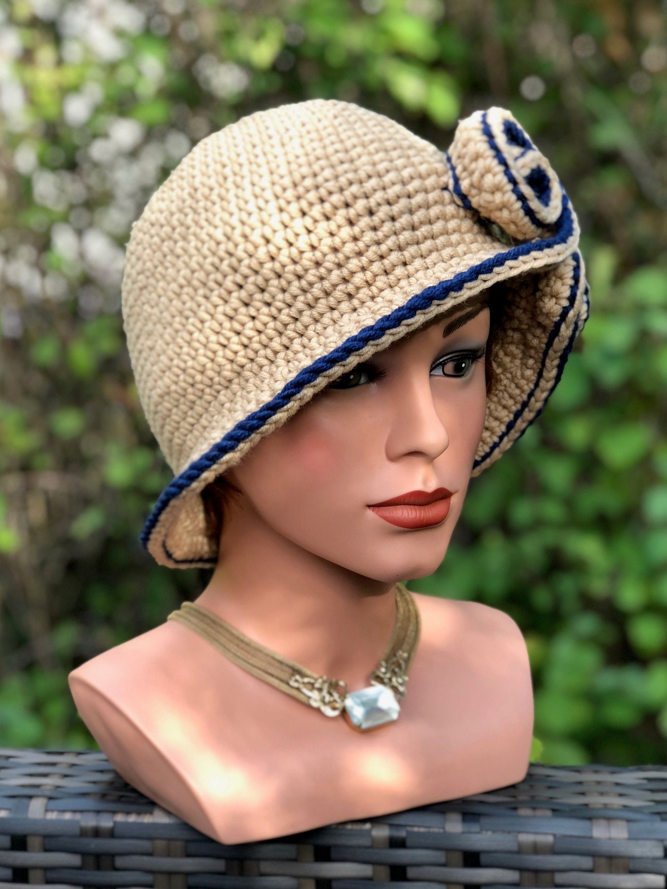 Vintage 60s Union Made Creme Knit Cloche Hat Creslan WPL 219
Made in USA 6 7/8 il_fullxfull.1640240190_e7b8.jpg main image 2