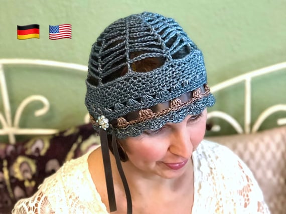 Antique Boudoir Crocheted Cap s-l400.jpg main image 3