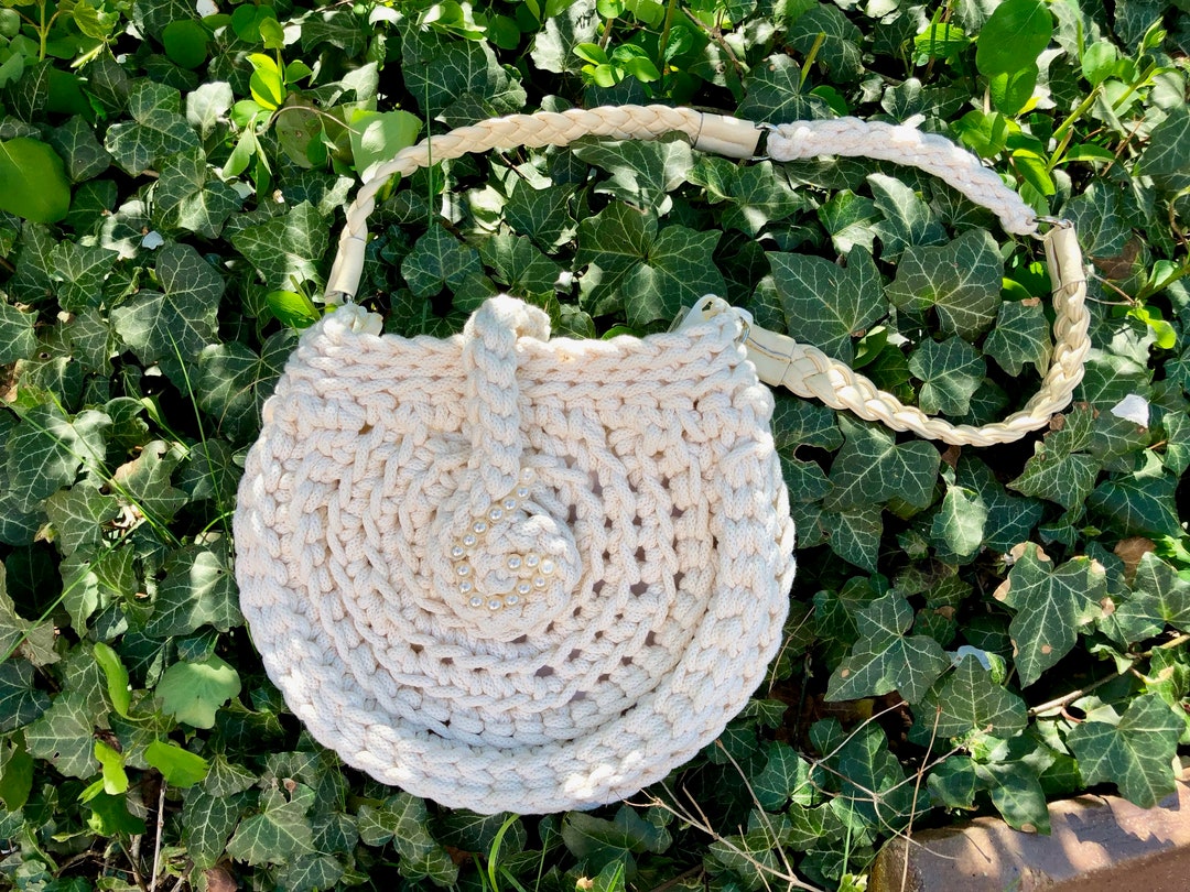 Crochet Pattern Vintage Bag BELLINI Handbag Made of Rope Yarn - Etsy