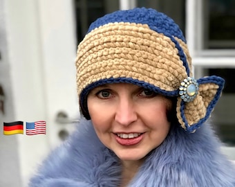 Crochet Hat Pattern LADY SYBIL 1920s 1930s 1940s Downton Abbey style