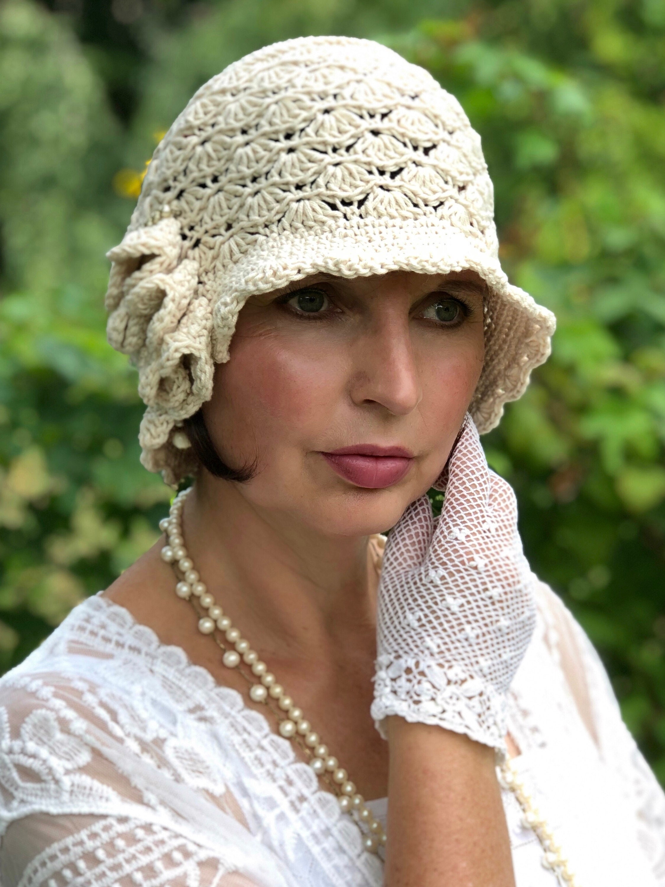 20 Best Free Vintage Crochet Patterns of the 1930s 1 Crochet Summer Hat Pattern Daisy Downton Abbey style