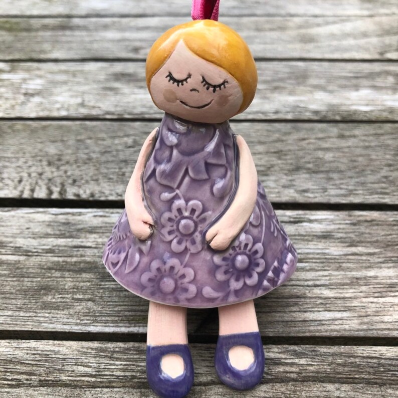 Little Lucy Blonde Hair And Lilac Dress Etsy