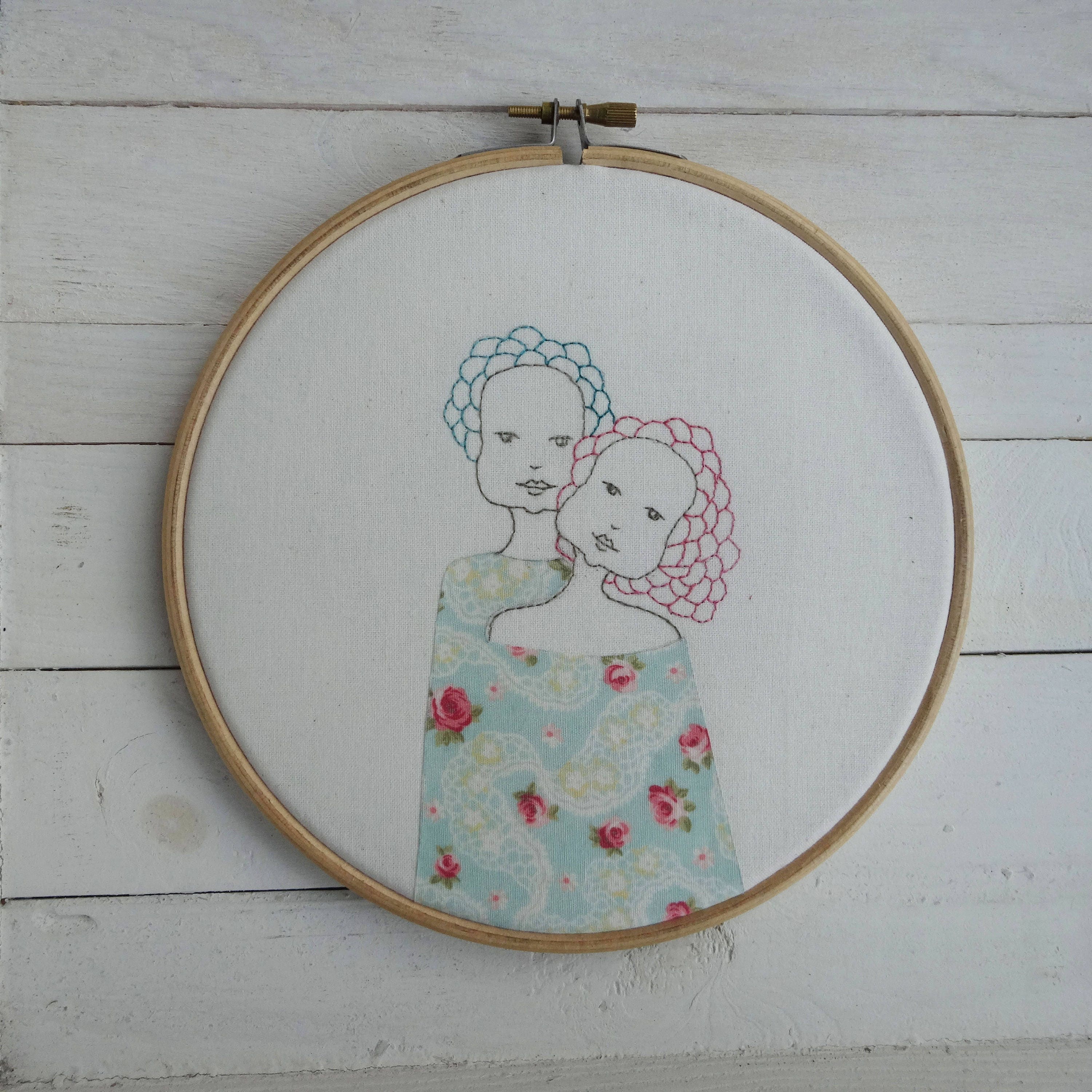 Sweet couple Hand Embroidery hoop art Embroidery art Etsy