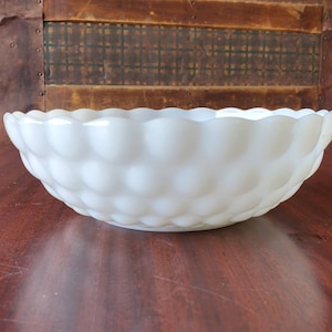 Anchor Hocking Milk Glass Bubble Bowl