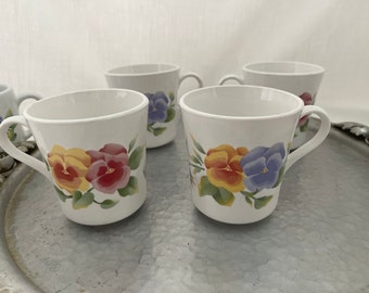 Corning Summer Blush Tea Cups
