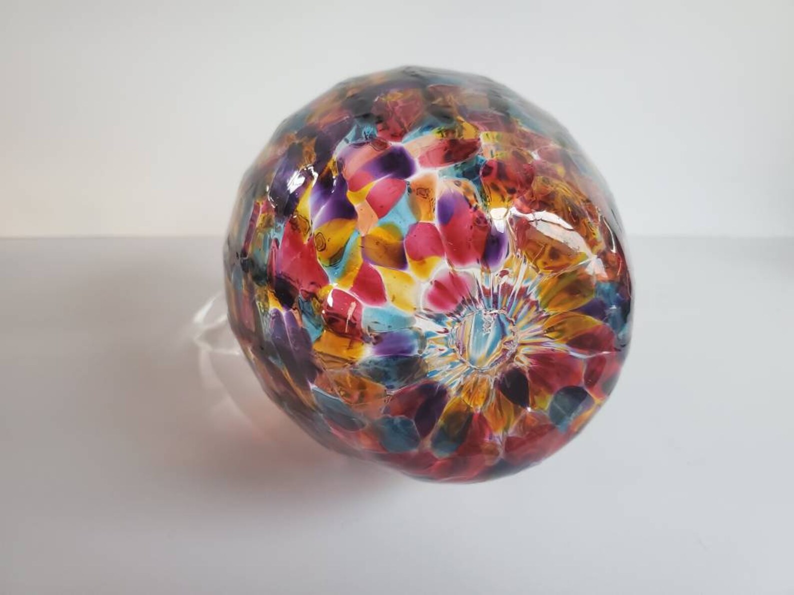 Wimberley Glass Works Multi Color Blown Glass Pitcher Etsy