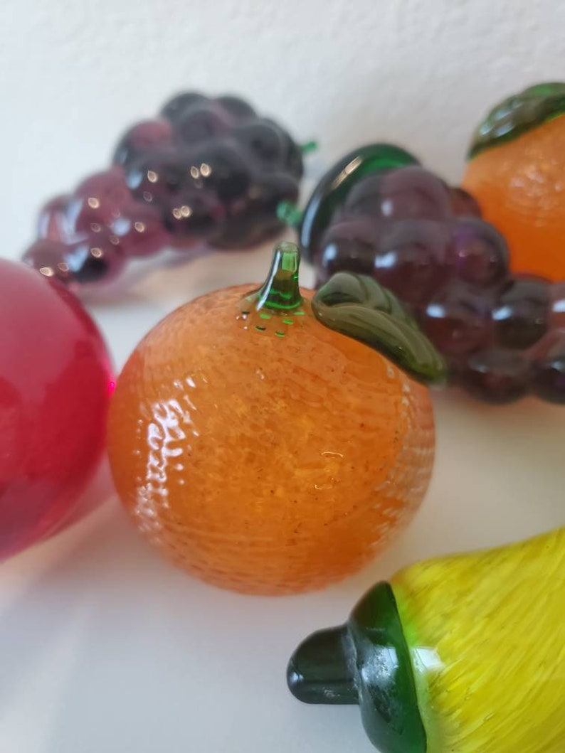Murano Style Glass Fruit Etsy