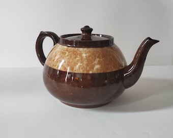 Vintage Brown And Cream English Teapot