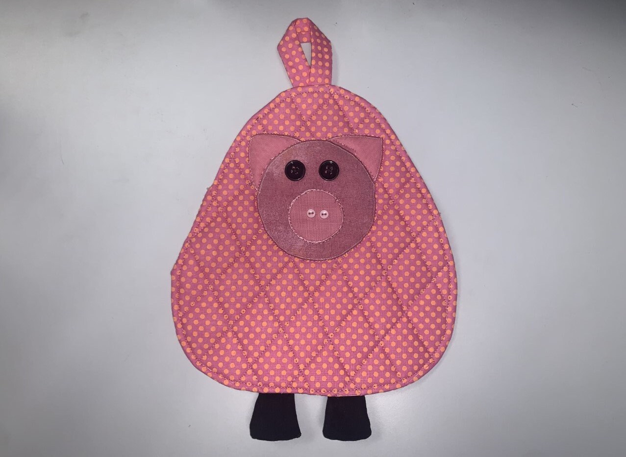 Pig Pot Holders Set of 2 Etsy