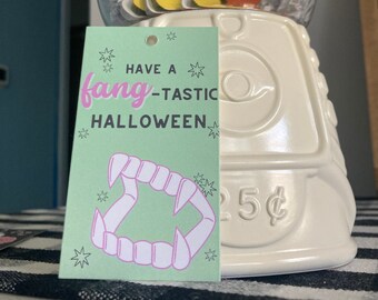 Halloween Tag | Fang-tastic Halloween | Halloween Party Tag | Favor Tag Set of 5