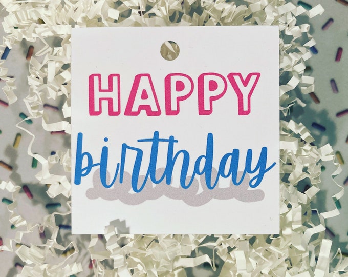 Featured listing image: Happy Birthday Gift Tag