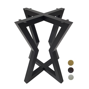 Industrial Dining Table Base - Metal Table Frame for Round & Square Tops - Steel Base for DIY Furniture - Dining and Kitchen Table
