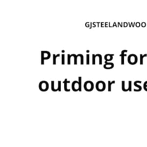 Priming for outdoor use