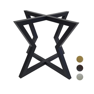 Steel Dining Table Legs – Powder-Coated Metal Base for Round or Square Tops, Modern DIY Table Legs for Custom Table Builds / 100 cm