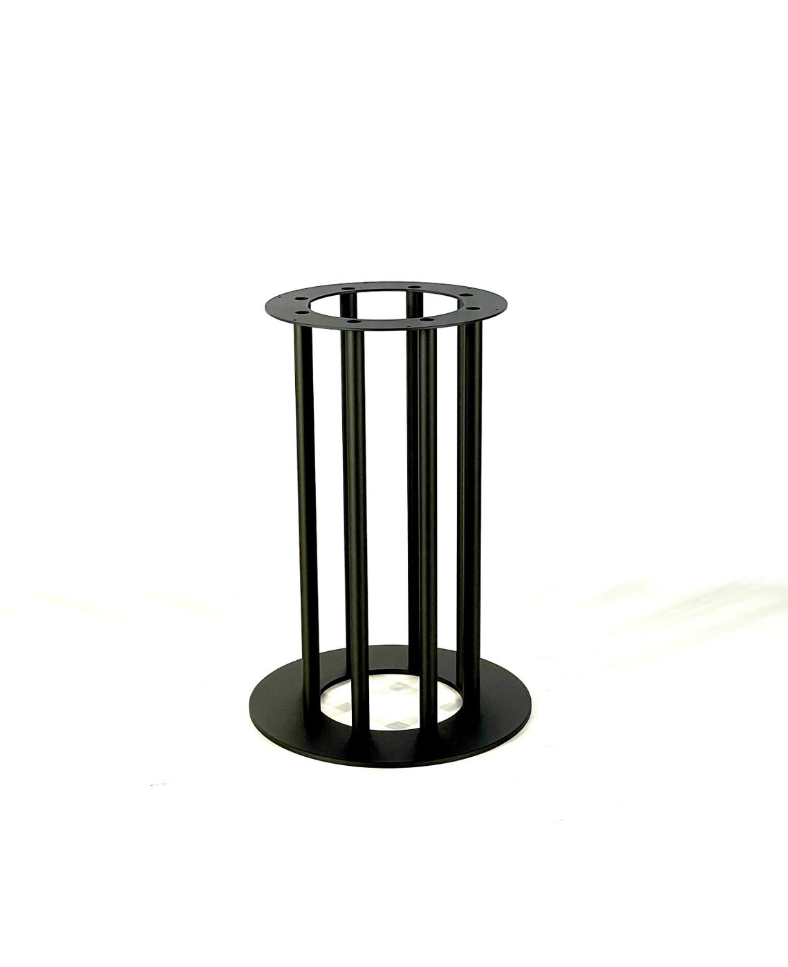 Modern Black Metal Pedestal Table Base, Steel Table Base Round, Powder