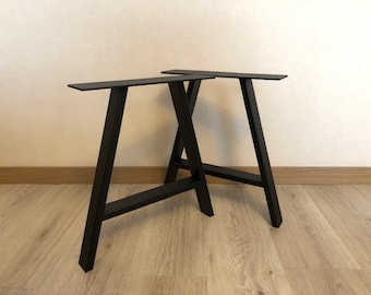 SET of 2 A-type COFFEE table/ BENCH legs, Industrial style table legs, Steel metal table legs, Coffee table legs, Bench legs,Loft style legs