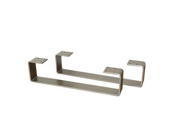 Gambe per mobili in acciaio industriale, base in metallo verniciato a polvere per tavolino o credenza, robusto supporto per mobili