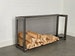 ELEGANT FLAT FIREWOOD rack with steel mesh/ Horizontal firewood rack/ Floor firewood rack 