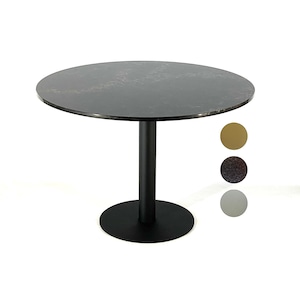 Powder coated steel pedestal table, round table base metal tulip style, black metal dining table leg steel, bistro table base metal modern