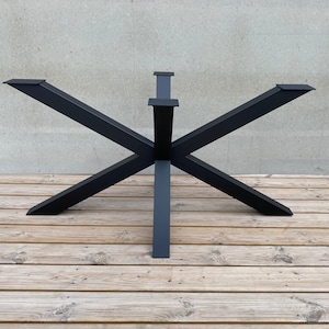 Heavy Duty Spider Table Leg – Modern Rustic Farmhouse Steel Base – Sturdy Frame for Dining, Cafe, or Restaurant Tables