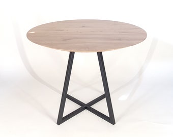 Base per tavolo da pranzo per piano ROTONDO o QUADRATO, Gamba da tavolo in stile industriale, Base da tavolo in acciaio, Gamba da tavolo da pranzo, Gamba da tavolo da cucina/DIAGONALE 70 cm