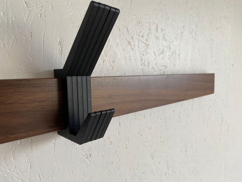 Wooden COAT & HAT Rack Wooden Rack With Removable Hooks Etsy