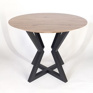 Heavy Duty Steel Dining Table Base – Industrial Metal Legs for Round & Square Tops – Modern Powder Coated DIY Table Base