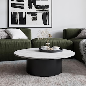 Industrial Coffee Table Base – Round Steel Frame for Wood, Glass, or Stone Top – Modern Metal Table Leg for Living Room or Lounge Space
