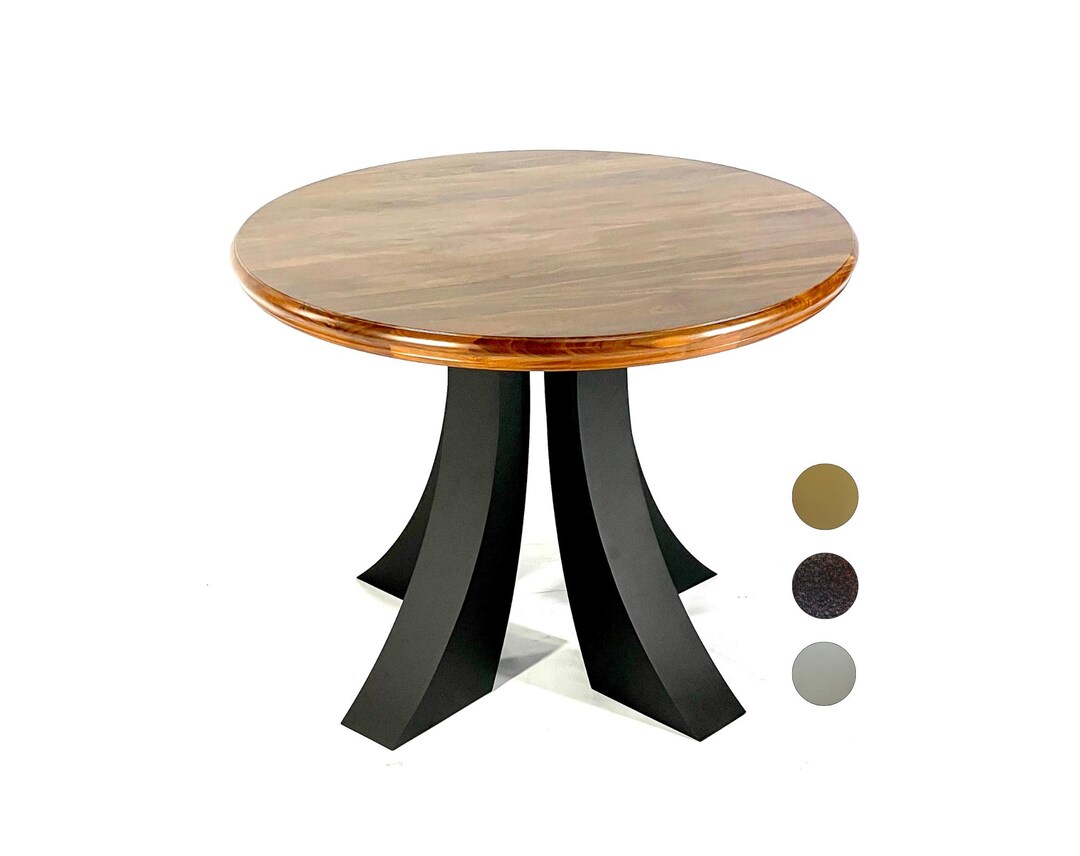 Steel Dining Table Base - Powder Coated Pedestal Legs - Modern ...