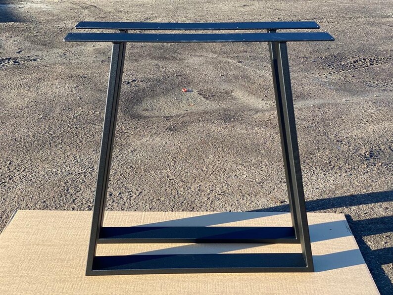 TRAPEZOIDTYPE Table Legs SET of 2 Dining Table Legs Steel Etsy