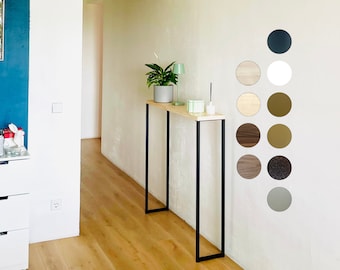 Modern Narrow Console Table – Slim Handmade Furniture for Entryway