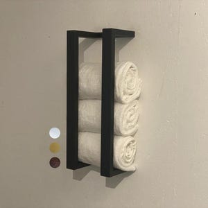 Industrial Steel Hand Towel Holder, Wall-Mounted Towel Rack, Modern Bathroom Towel Storage, Rustic Metal Hand Towel Holder,Stylish Organizer