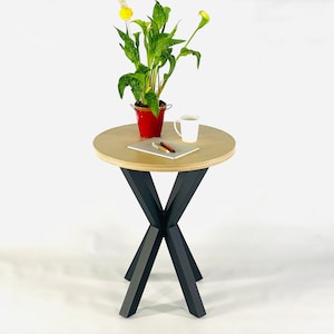 Modern Spider Pedestal Base – Sturdy Steel Table Frame for Round or Square Tops, Industrial Metal Furniture Design