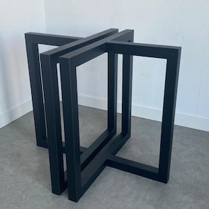 High quality SET of 2 T-type dining table legs,Industrial table legs,Steel metal table legs,Dining table legs,Kitchen table legs/ W 70 cm