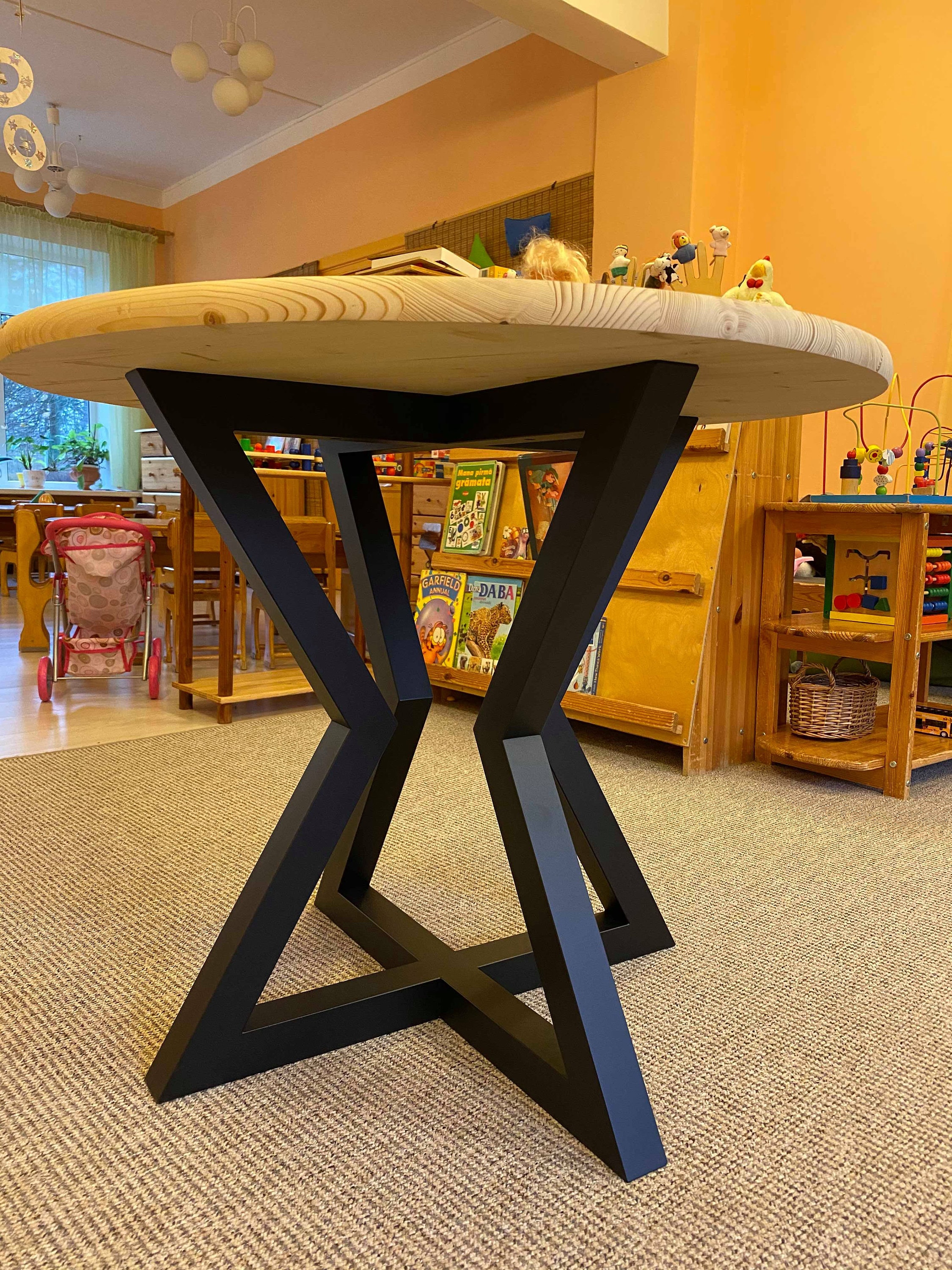 Dining TABLE LEG for ROUND Table Topindustrial Style Table Etsy UK